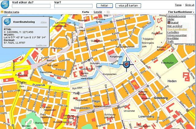 Läsa ut koordinater från digital karta - Forum